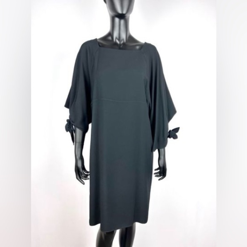 NWT Chloe Black Loose Sleeve Tie Cuffs Midi Dress FR 34 (US 2)